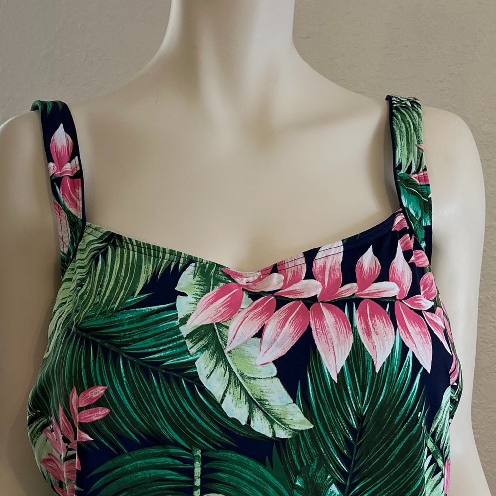 Land's End Woman's Hawaiian Swim Top Sz 18 - Picture 5 of 11